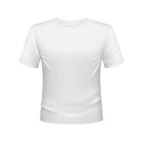 White tshirt for men isolated 3d vector mockup