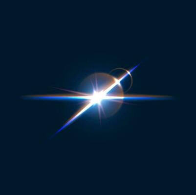 Sparkle flare and line flash effect, glow light