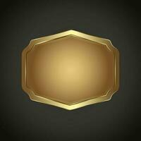 Luxury Golden Retro vintage frame vector illustration for iron web button on dark gradient background used in multipurpose Infographic design vector, illustration template