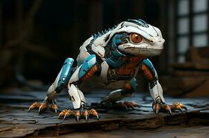 robot lizard futuristic. AI Generated photo