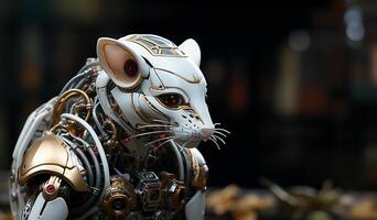robot mouse futuristic. photo