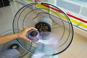 The fan is broken, the impeller is broken, needs repair. photo