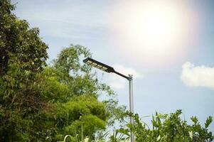 Solar lamps are becoming popular and widely used. photo