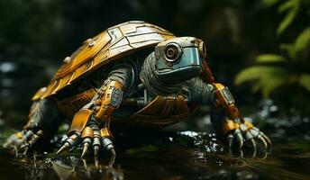 robot turtle futuristic. AI Generated photo