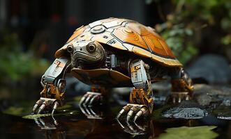 robot turtle futuristic. AI Generated photo