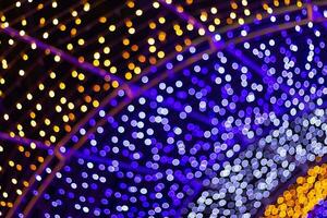 blurred abstract bokeh background for Decorations for New Year and Holidays, Christmas ball light photo