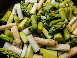white or green Asparagus delicious vegetable photo