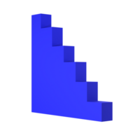 3d abstrakt dunkel Blau Treppe Szene isoliert. architektonisch Struktur minimal Mauer Attrappe, Lehrmodell, Simulation Produkt Bühne Vitrine. modern minimal abstrakt Illustration zum Werbung Produkte. abstrakt geometrisch Formen png