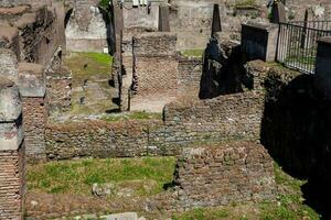 Ancient ruins of the Forum of Trajan  built in in 106 -112 AD in the city of Rome photo