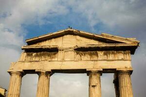 Gate of Athena Archegetis located at the Athens Roman Agora photo