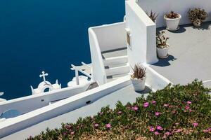 el hermosa pueblo de imerovigli a santorini isla foto