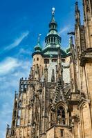 Details of the facade of the Metropolitan Cathedral of Saints Vitus, Wenceslaus and Adalbert in Prague photo