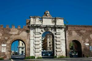 Porta San Giovanni a gate in the Aurelian Wall of Rome photo