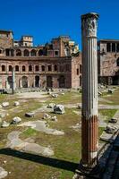 Ancient ruins of the Market of Trajan thought to be the  oldest shopping mall of the world built in in 100-110 AD in the city of Rome photo