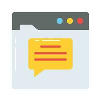 Trendy vector of web chat in modern flat style, ready to use icon