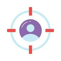 An icon of headhunting in editable style, target customer vector design