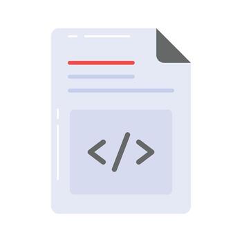 Coding on sheet showing vector of coding in modern style