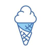 Chocolate flavored cone ice cream vector design in trendy style