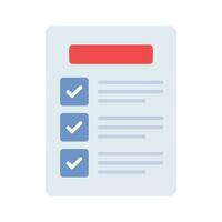 Carefully designed checklist icon represents a list of tasks or items to be completed, often used in productivity and organization apps vector