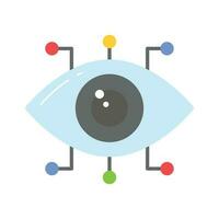 Well designed modern flat icon of cyber eye, customizable vector