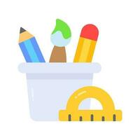 Get hold on this amazing icon of drawing tools in trendy flat style vector