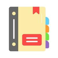 Phone book, contact book icon in trendy style, address book vector