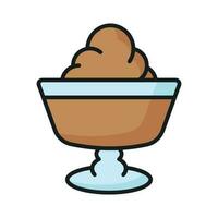 Get hold on this beautifully designed icon of chocolate pudding in modern style vector