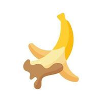 An amazing chocolate dipped banana vector design, modern flat style