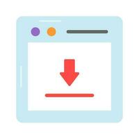 Ready to use flat icon of web downloading in editable style, up for premium use vector