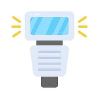 Beautifully designed camera flash icon in modern flat style, ready to use vector