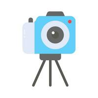 Modern flat icon of tripod camera in editable style, professional photography concept vector