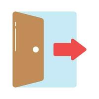 Concept icon of logout in modern flat style, ready to use vector