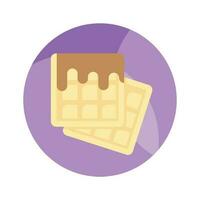 An editable vector of chocolate waffle in modern style, ready to use premium icon