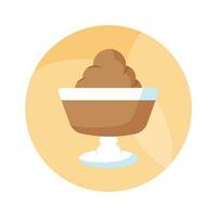 Get hold on this beautifully designed icon of chocolate pudding in modern style vector