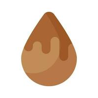 Liquid chocolate drop vector design, Sweet cocoa dessert droplet, Confectionery design element