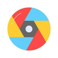 An amazing icon of camera shutter in modern style, premium vector