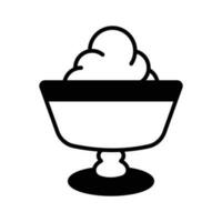 Get hold on this beautifully designed icon of chocolate pudding in modern style vector