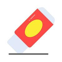 Creatively designed flat icon of eraser, vector in trendy editable style