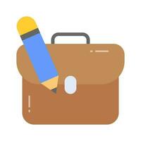 Check this beautifully designed portfolio bag vector design, ready to use icon