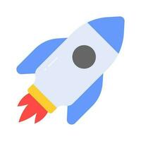 Check this amazing icon of rocket, customizable vector style