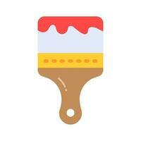 Handcrafted modern flat vector of paint brush, customizable icon