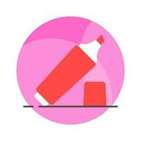Modern flat vector of highlighter, customizable icon of marker