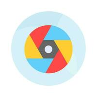 An amazing icon of camera shutter in modern style, premium vector