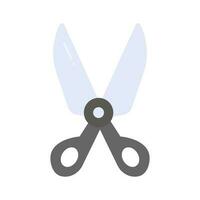 Scissors flat style icon, used for cutting purpose vector