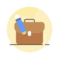 Check this beautifully designed portfolio bag vector design, ready to use icon