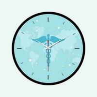 A Clock design for healthcare,doctor clock design vector