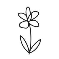 Cute doodle flower illustration vector