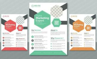 Simple Business Flyer Design For your company vector