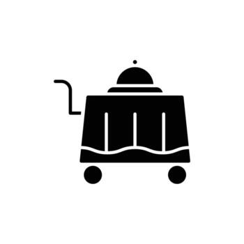 trolley icon. solid icon vector
