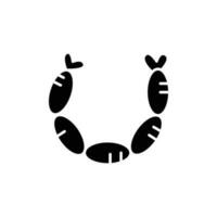 sausages icon. solid icon vector